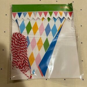 Colorful Party Flags Banner Garland – Triangle Bunting Decor
